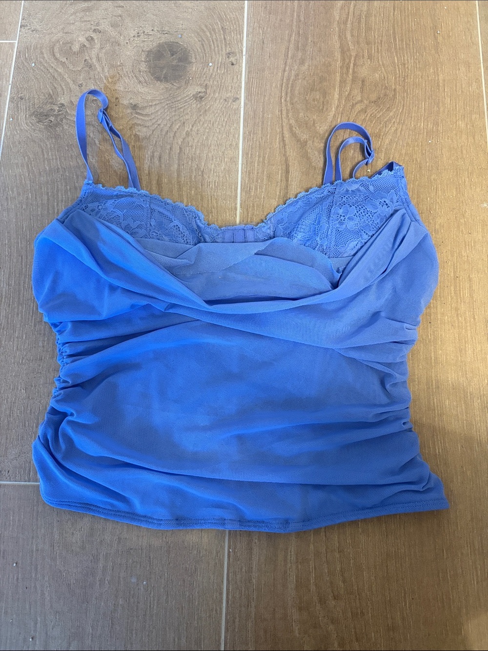 Garage Blue Lace Trim Cami